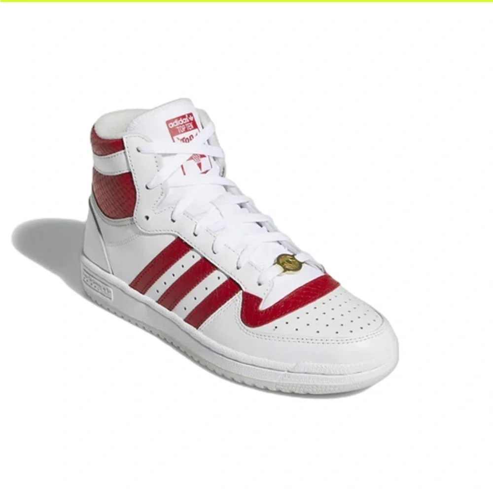 NWT Adidas Top Ten RB White Scarlet Red Leather Athletic Shoes women’s - Picture 3 of 6